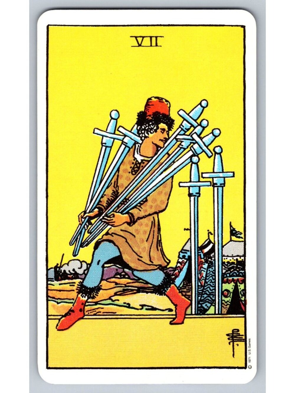Rider Waite Tarot Cards Lot Suit of Swords U.S. Games Systems Stamford CT 1971 - Picture 10 of 16